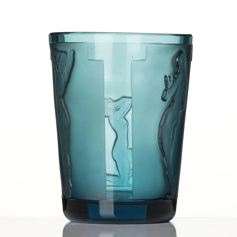 Kosta, "Camé no 1", a sandblasted glass vase, 1933.