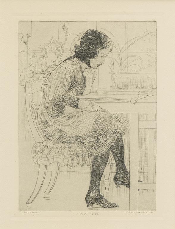 Carl Larsson, "Lektyr".