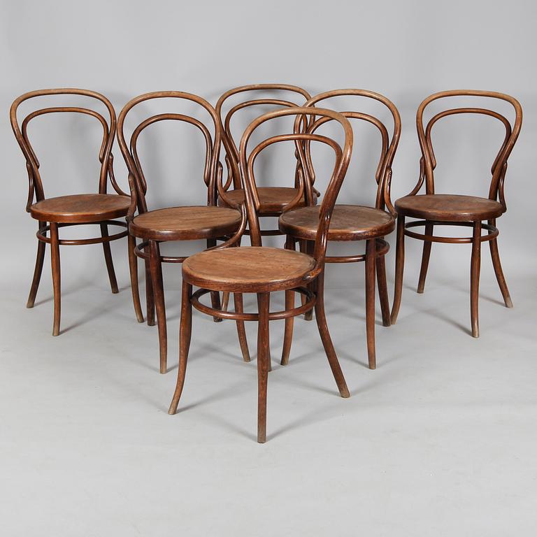 STOLAR, 6 st, (4+2), snarlika,  Thonetmodell, 1900-talets början.