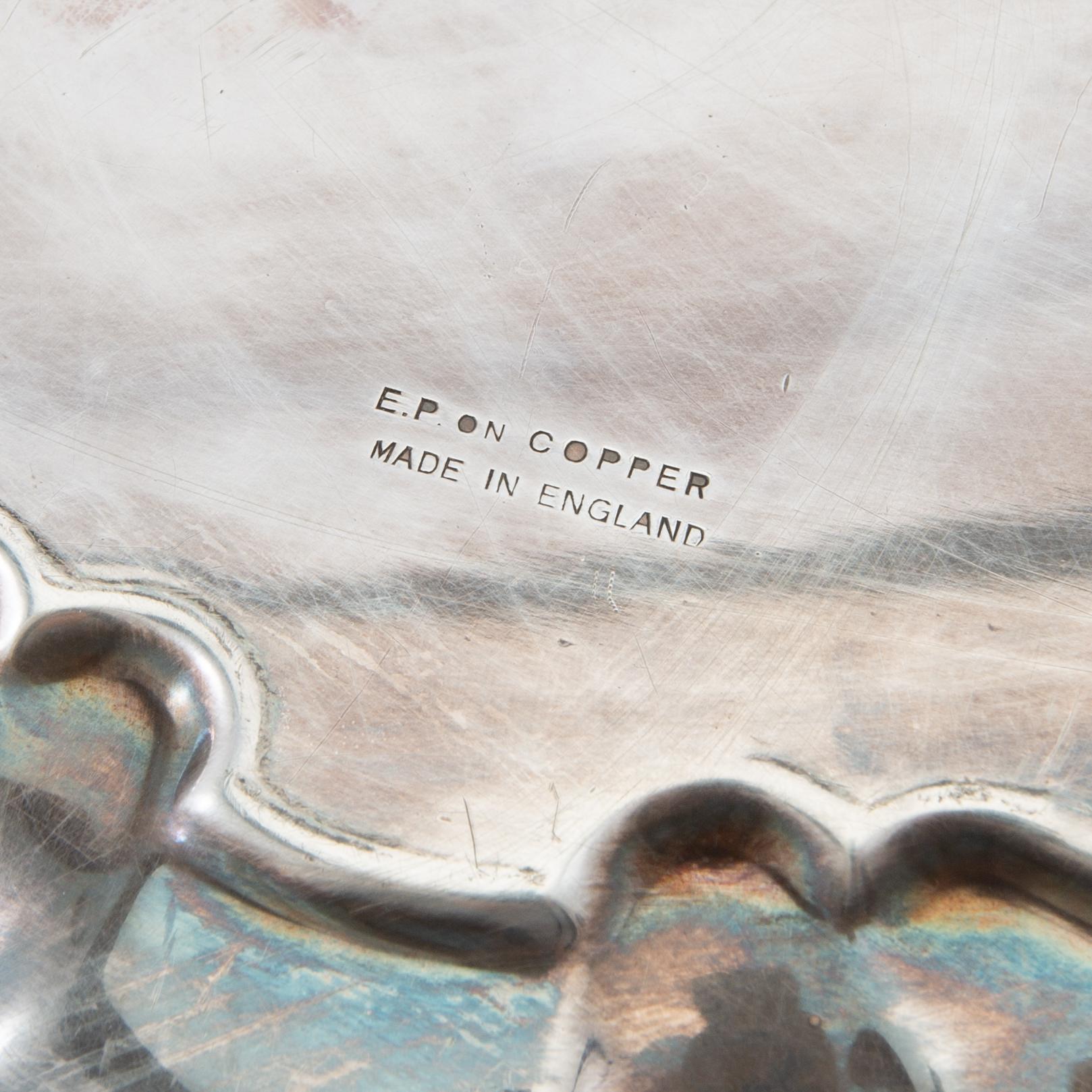 Trays 3 pcs, including England, silver-plated, first half of the 20th century.