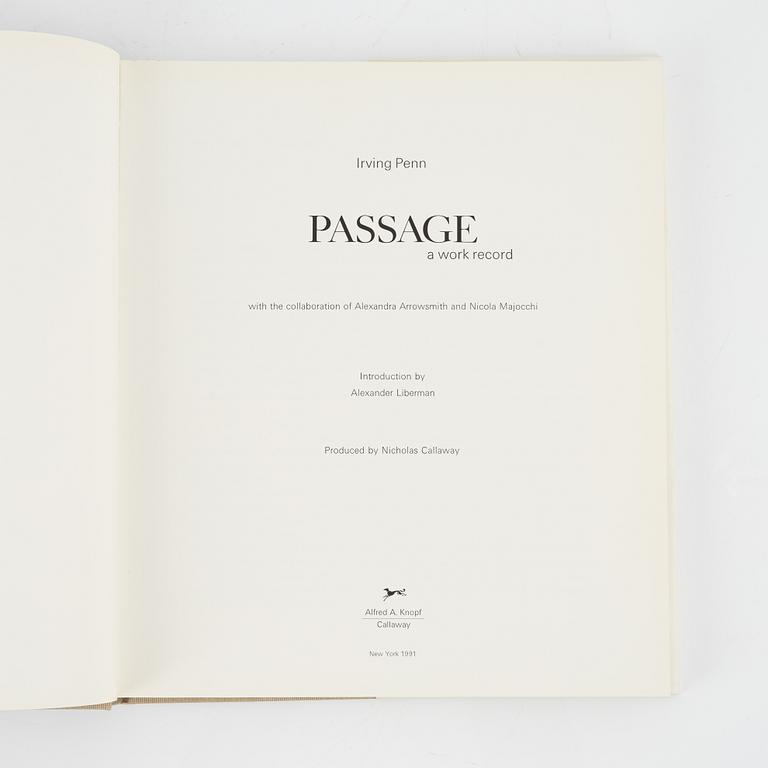 Irving Penn, photobook, "Passage - a work record".