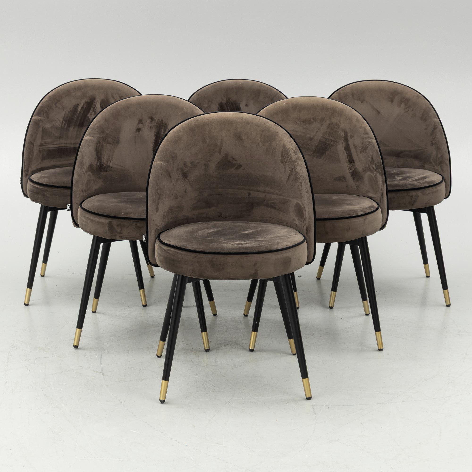 Six 'Cooper' chairs, Eichholtz, contemporary.