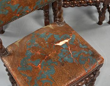 STOLAR, 10 st, barockstil, omkring år 1900.