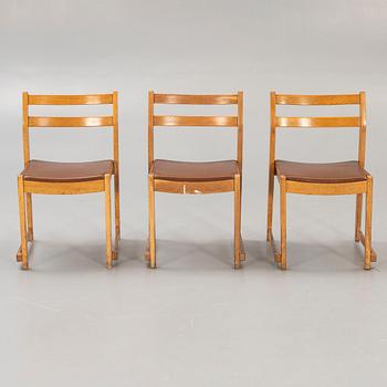 A set of six C1960s E Ekström oak chairs  from Alb Johansson & söner.
