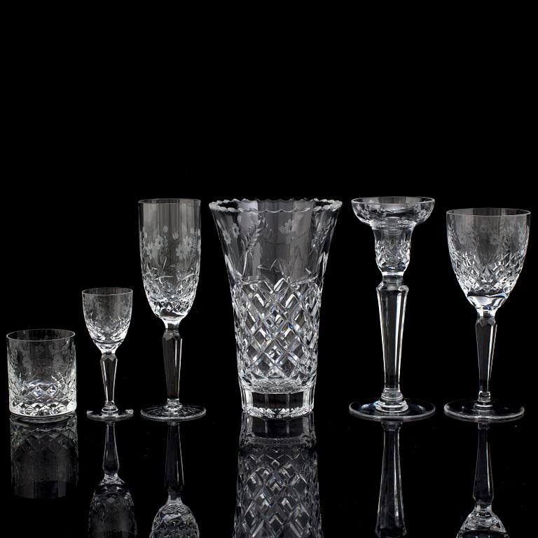 GLASSERVIS, 53 delar, "Haga", Kosta Boda, 1900-talets andra hälft.
