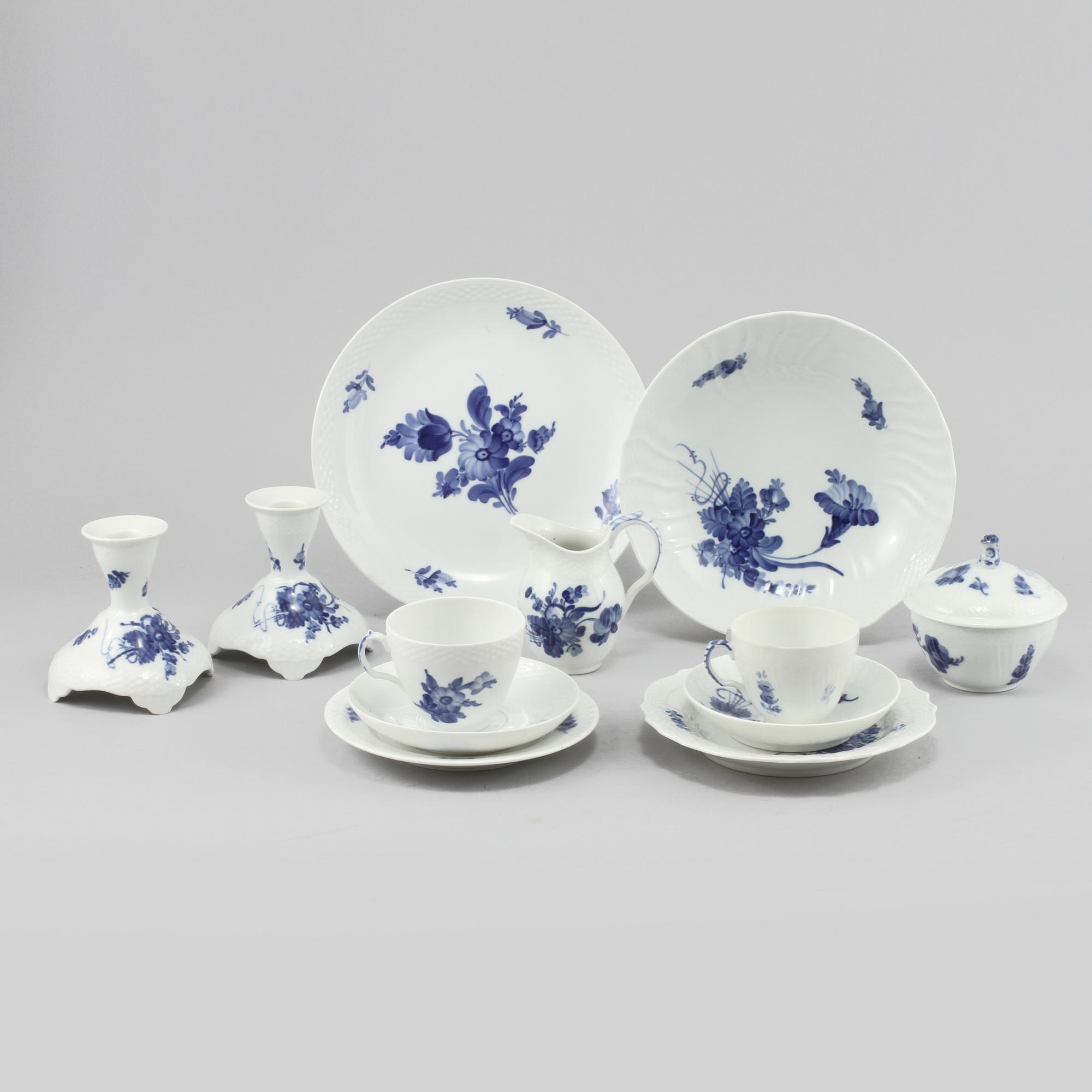 SERVISDELAR, ca 57, porslin, "Blå Blomst", Royal Copenhagen, Danmark, 1900-talets andra hälft.