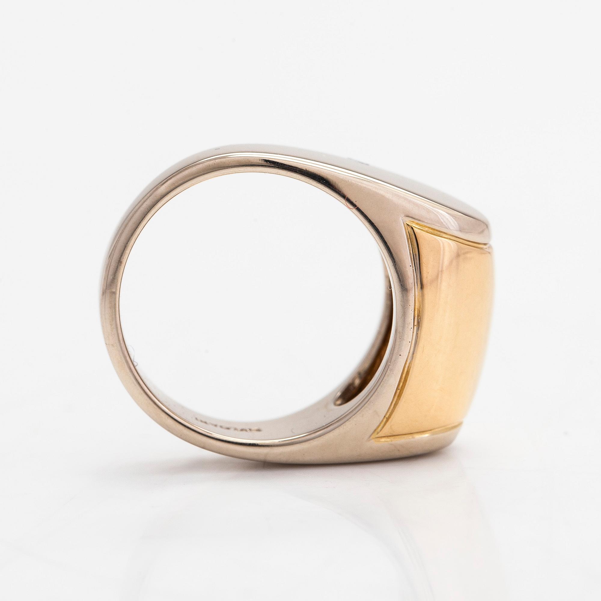 Bulgari, sormus, "Tronchetto", 18K valko- ja keltakultaa.