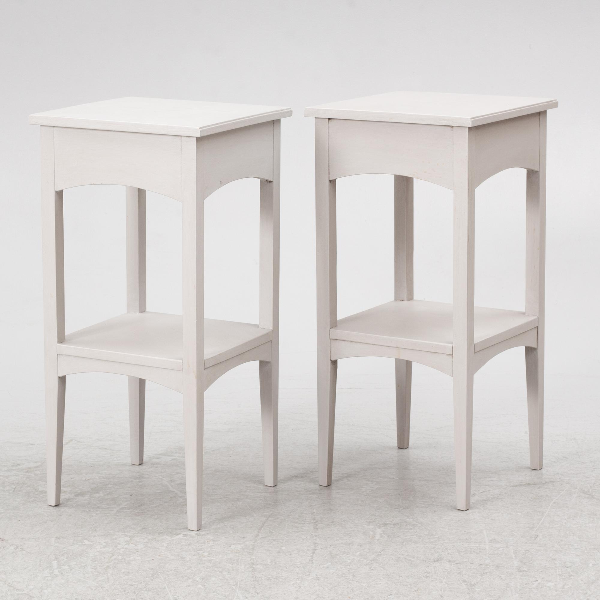 Nightstands, a pair, 20th century.