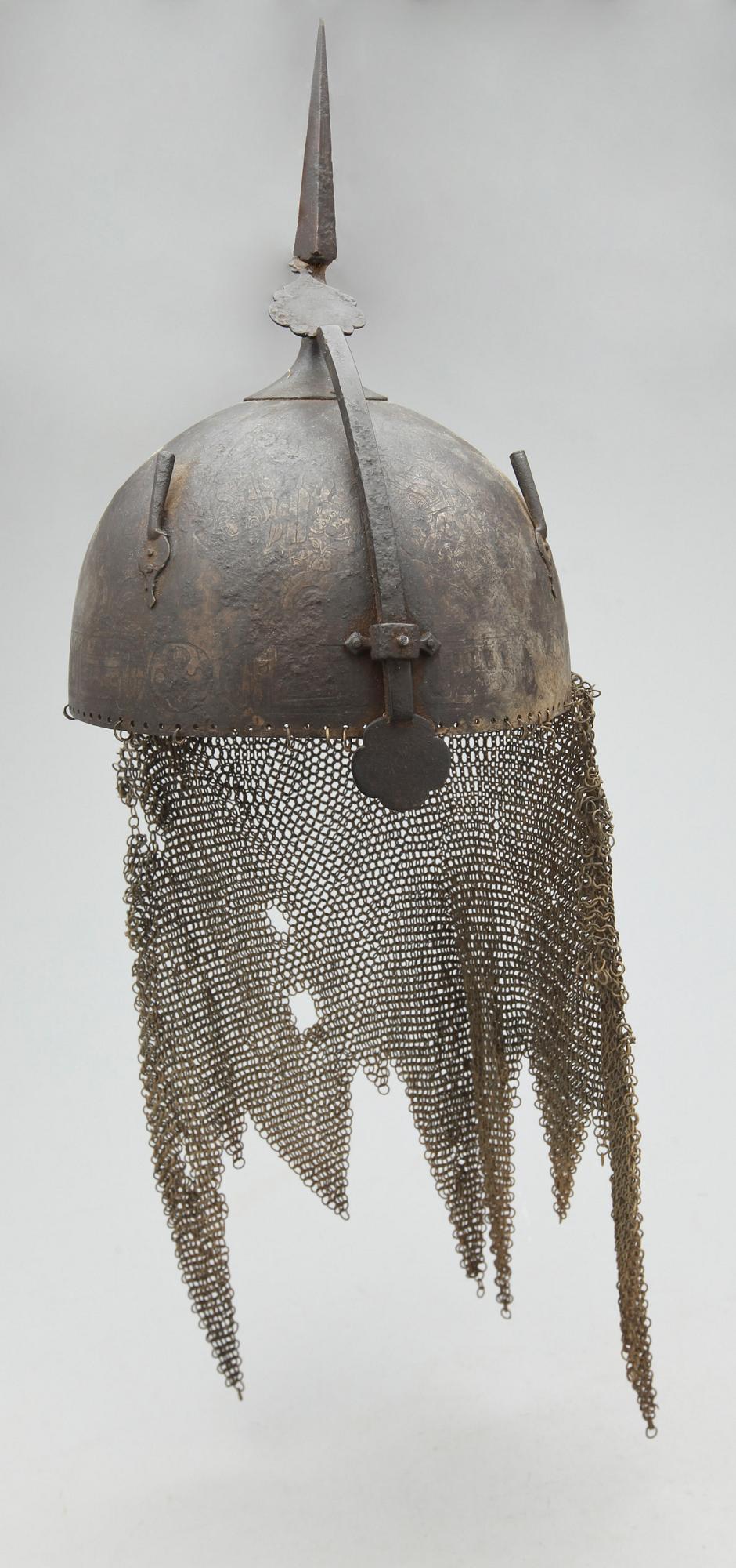HJÄLM, Khula-Khud, metall, Indopersien, 1800/1900-tal.