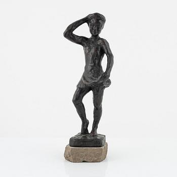 Axel Olsson, sculpture, signed. Bronze, total height 34 cm.