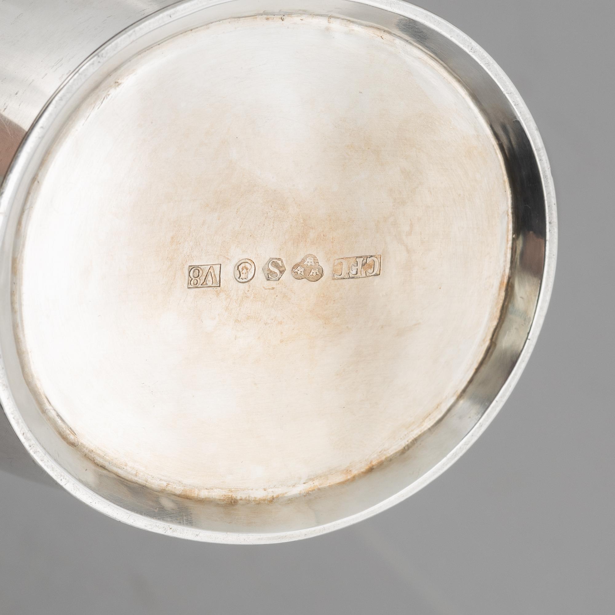 A Swedish silver coffee service, marks of Carl Fredrik Carlman, Stockholm 1945-1947.