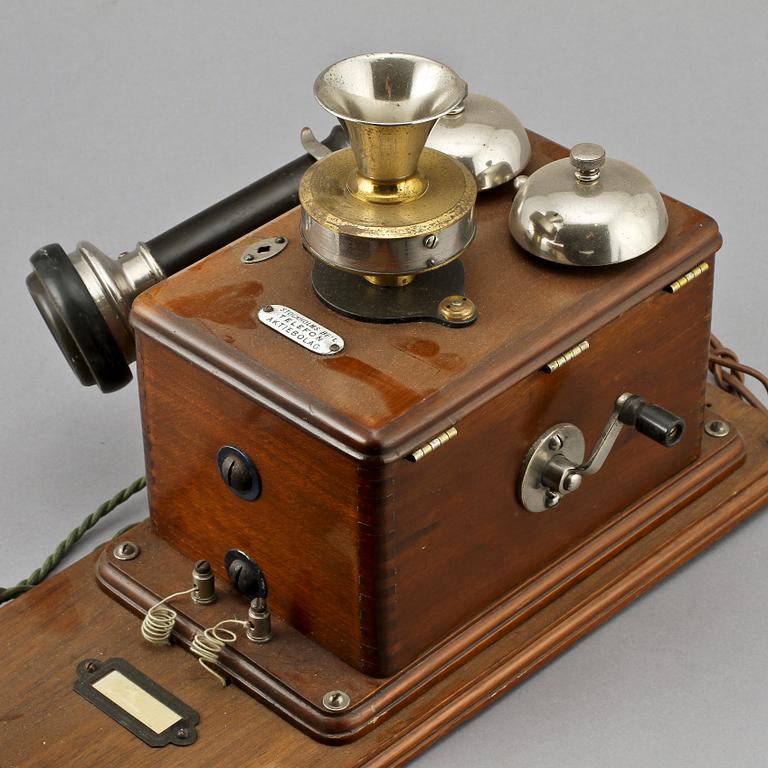 VÄGGTELEFON, Stockholms telefonaktiebolag, omkring 1900.