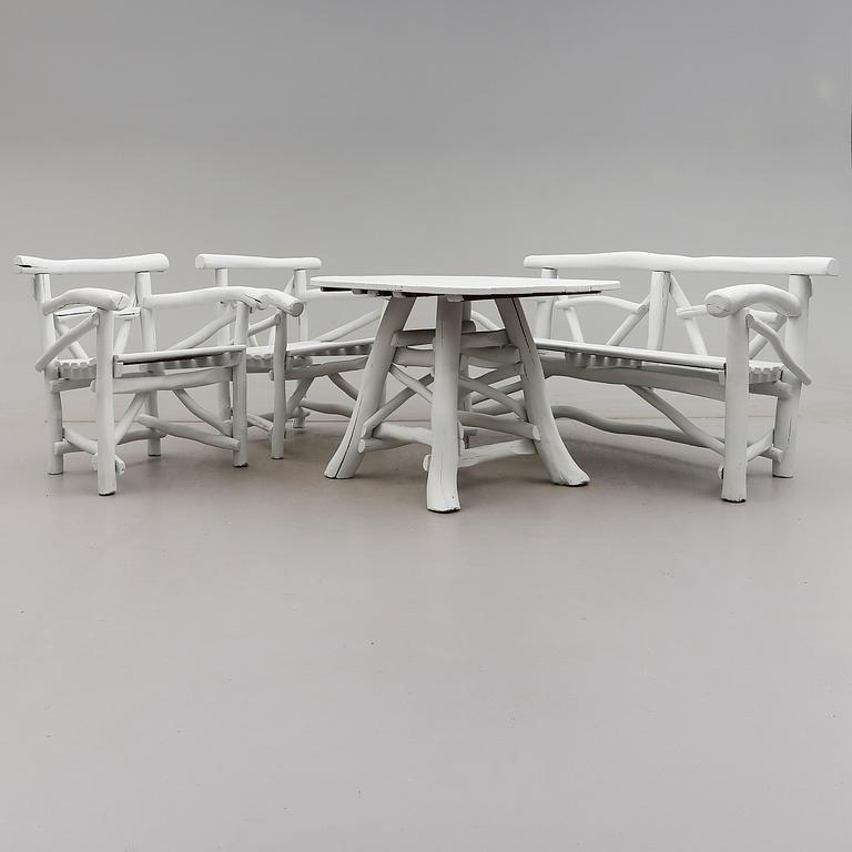 TRÄDGÅRDSGRUPP, 4 delar, 1900-tal.