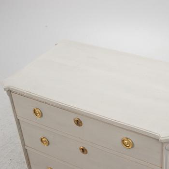 A Gustavian style chest of drawers, mid 20th century.