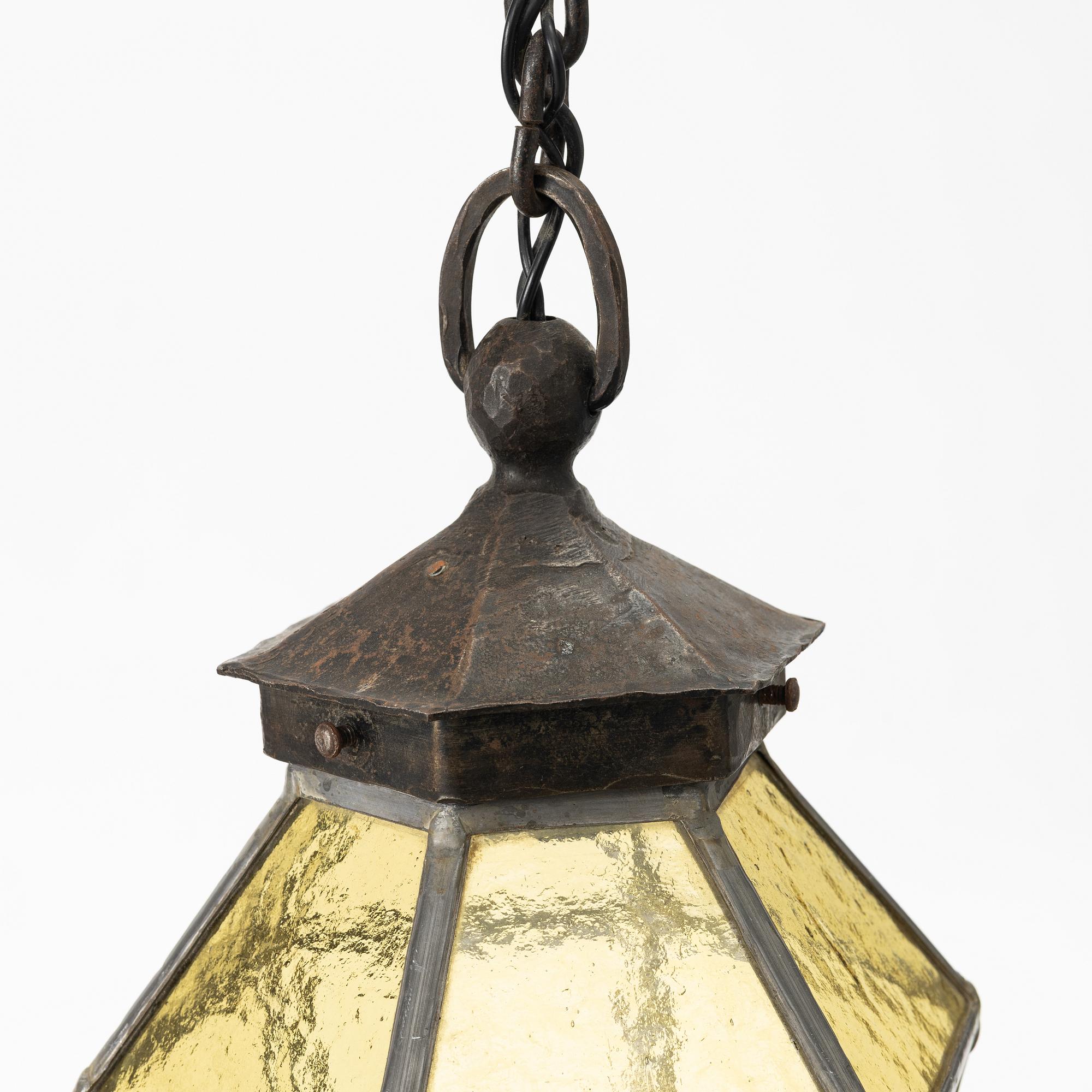 Harald Notini, a pair of ceiling lamps model 5912, Arvid Böhlmarks Lampfabrik, Stockholm, 1920s.
