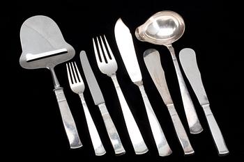 BESTICKUPPSÄTTNING, 52 delar, Rosenholm GAB, Stockholm. Vikt tot ca 1930g.