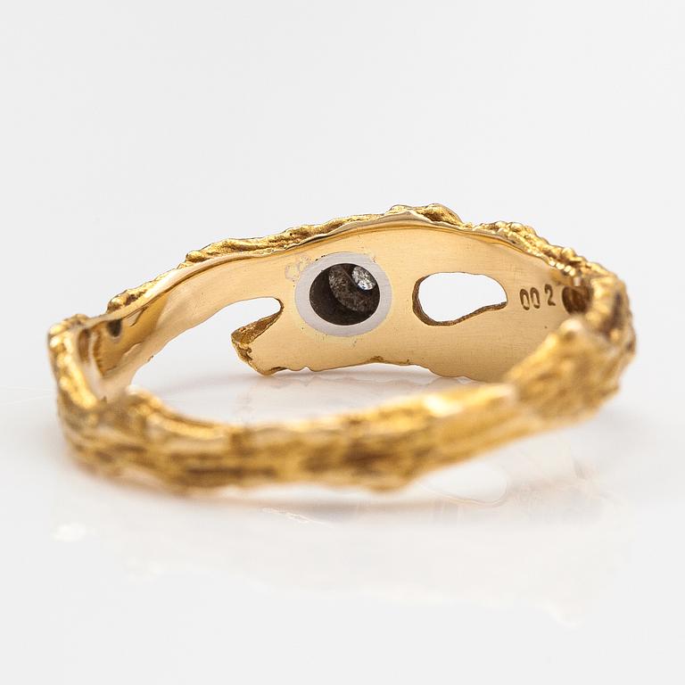 Björn Weckström, Ring "Diamantdamm", 18K guld och diamant ca. 0.02 ct. Lapponia 2009.