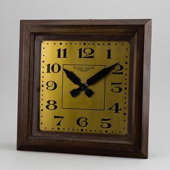 A wall clock, marked BULLE-CLOCK BREVETÉ S.G.D.G. Patented, first half of 20th Century.