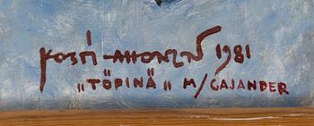 KOSTI AHONEN, oil on board, signed and dated 1981.