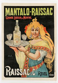 Marcellin Auzolle · MARCELLIN AUZOLLE, Affisch uppfäst på duk, ca 1910