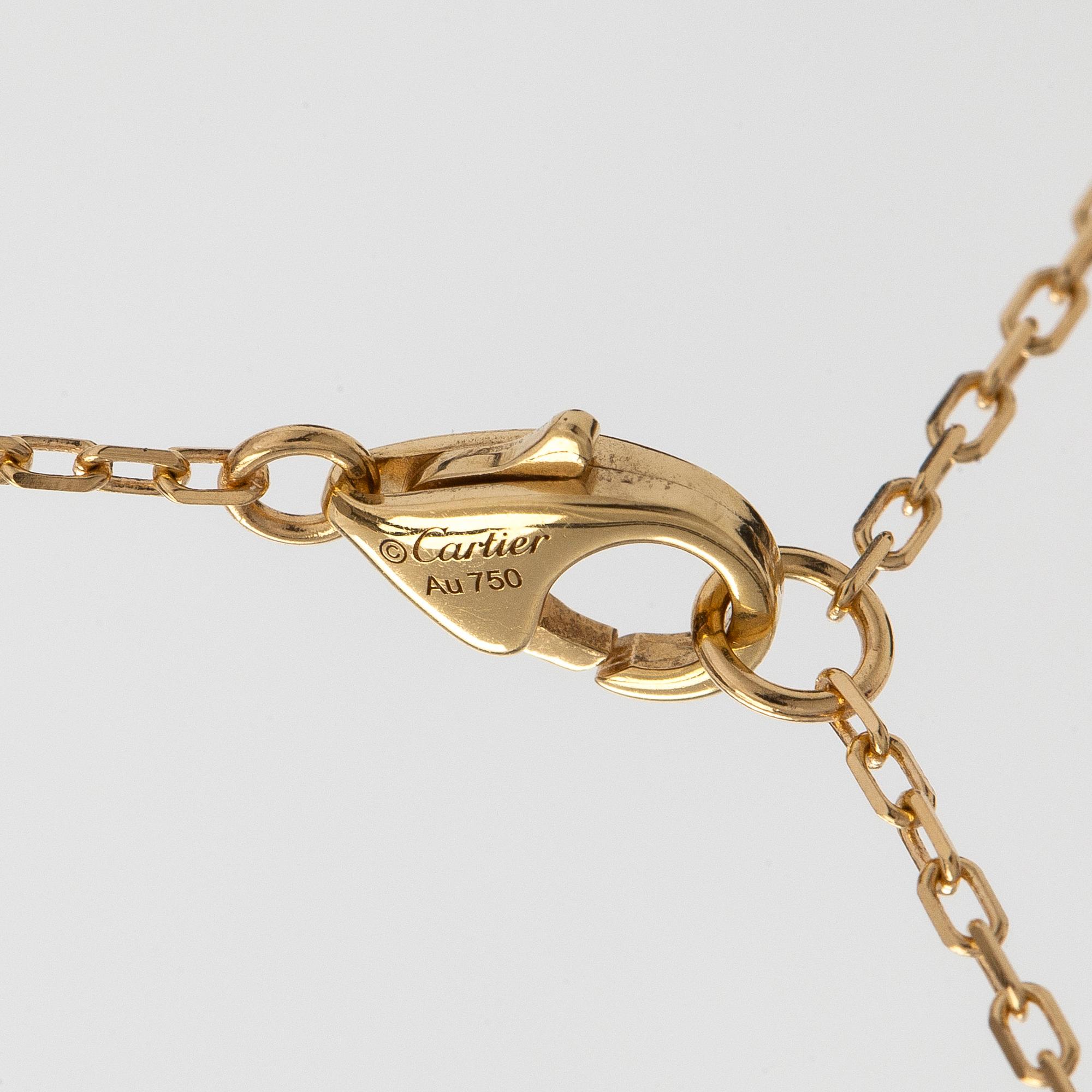 Cartier, an 18K gold 'd'Amour' necklace, with a ca 0.05 ct brilliant-cut diamond.