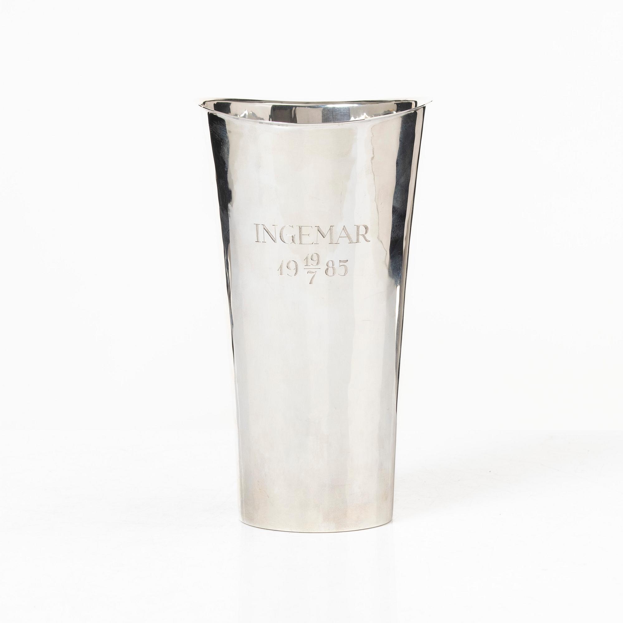 Eric Löfman, trophy, silver, MGAB, 1983.