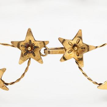 Germund Paaer, A gilded sterling silver wedding crown "Evening jewel". Kalevala Koru, Helsinki 2002.