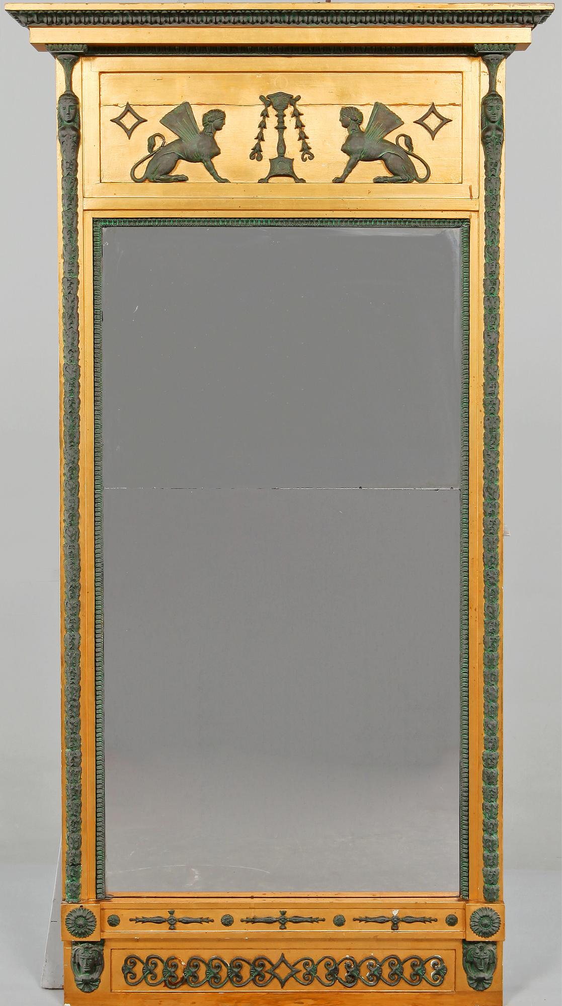 SPEGEL SAMT KONSOLBORD, sengustaviansk/sengustaviansk stil, 1800-tal.