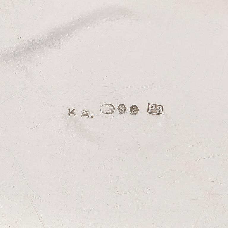 PARTI SILVER, 8 delar, silver, bland annat Tyskland och Sverige, 1900-tal. Vikt ca 289g.