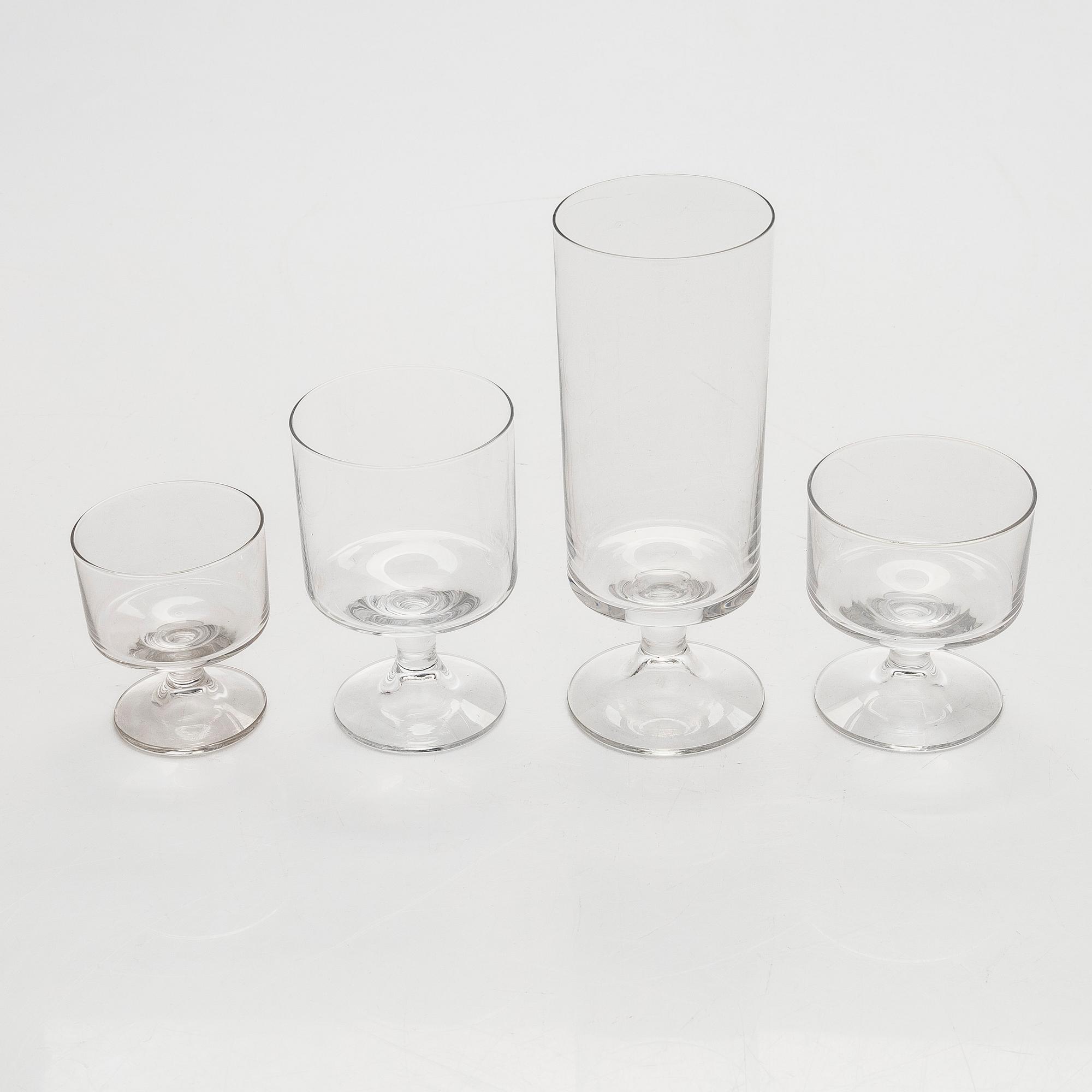 Tapio Wirkkala, glasservis, 45 delar, "Marski" Iittala.