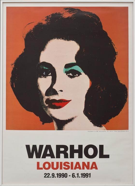 ANDY WARHOL, efter, affisch, Louisiana 1990-1991.