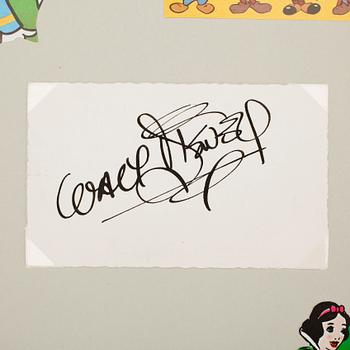 SAMLING AUTOGRAFER OCH TECKNINGAR AV SERIETECKNARE, 39 st, bla Walt Disney, Johnny Hart, Hank Ketcham, egenhändiga.