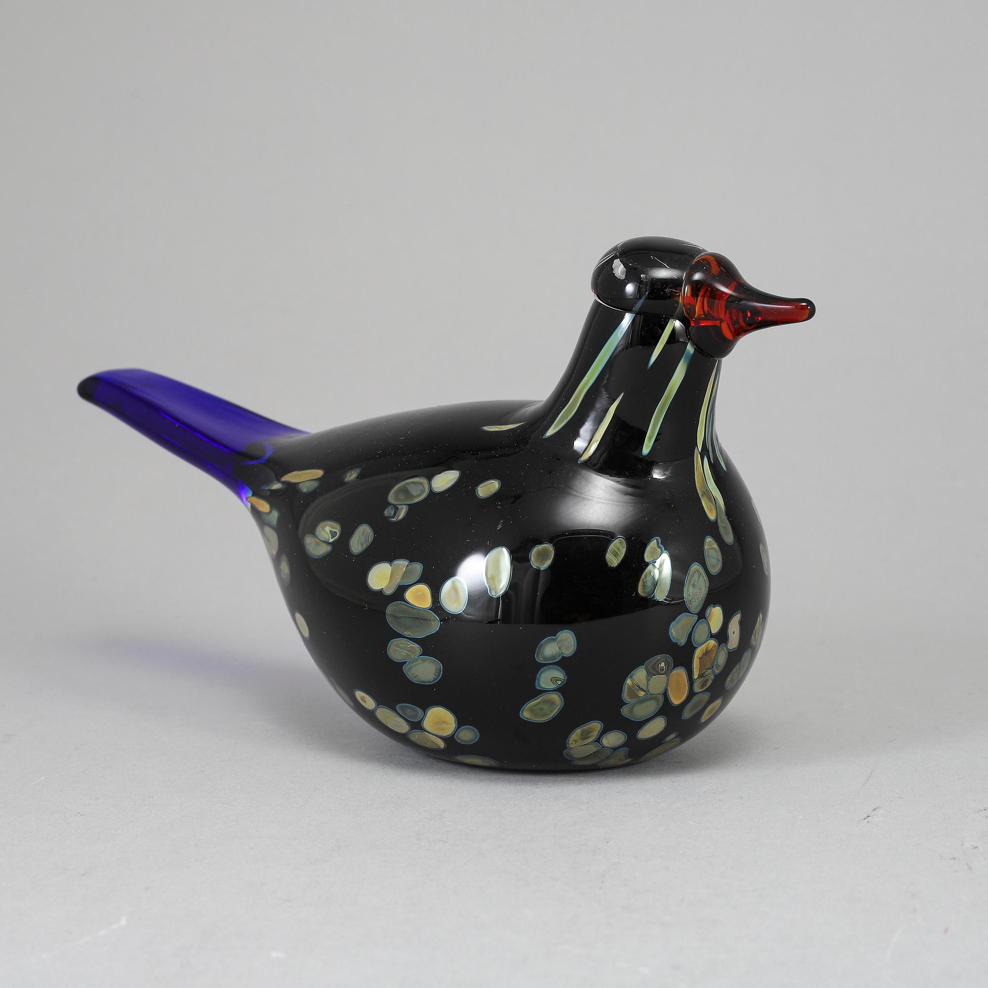 OIVA TOIKKA, glasfågel, Wildwood Cuckoo (Korpikäki), signerad O.Toikka, Nuutajärvi 2003.