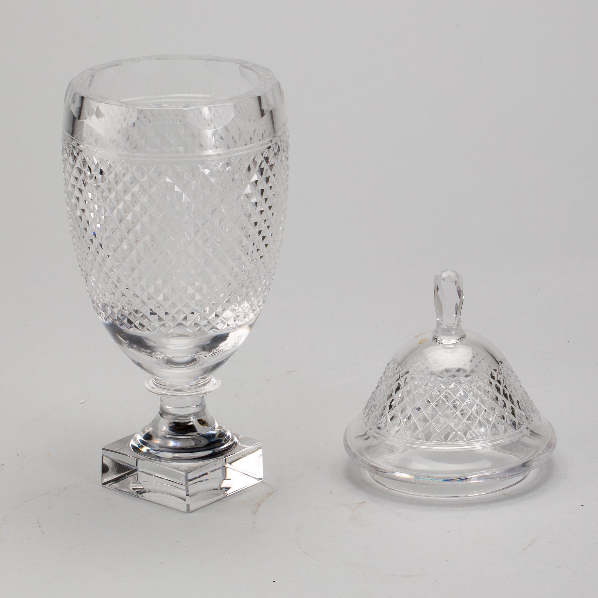 POKAL MED LOCK, glas, "Kent", Kosta, 1900-tal.