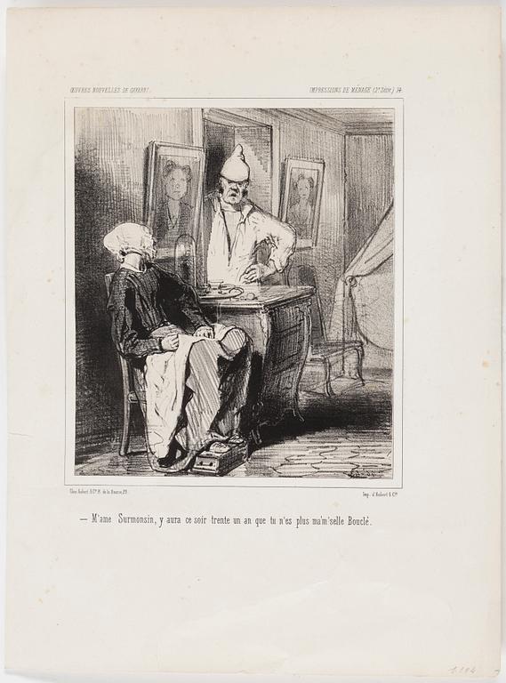 HONORÉ DAUMIER, lithographs, 7, stamped signature.