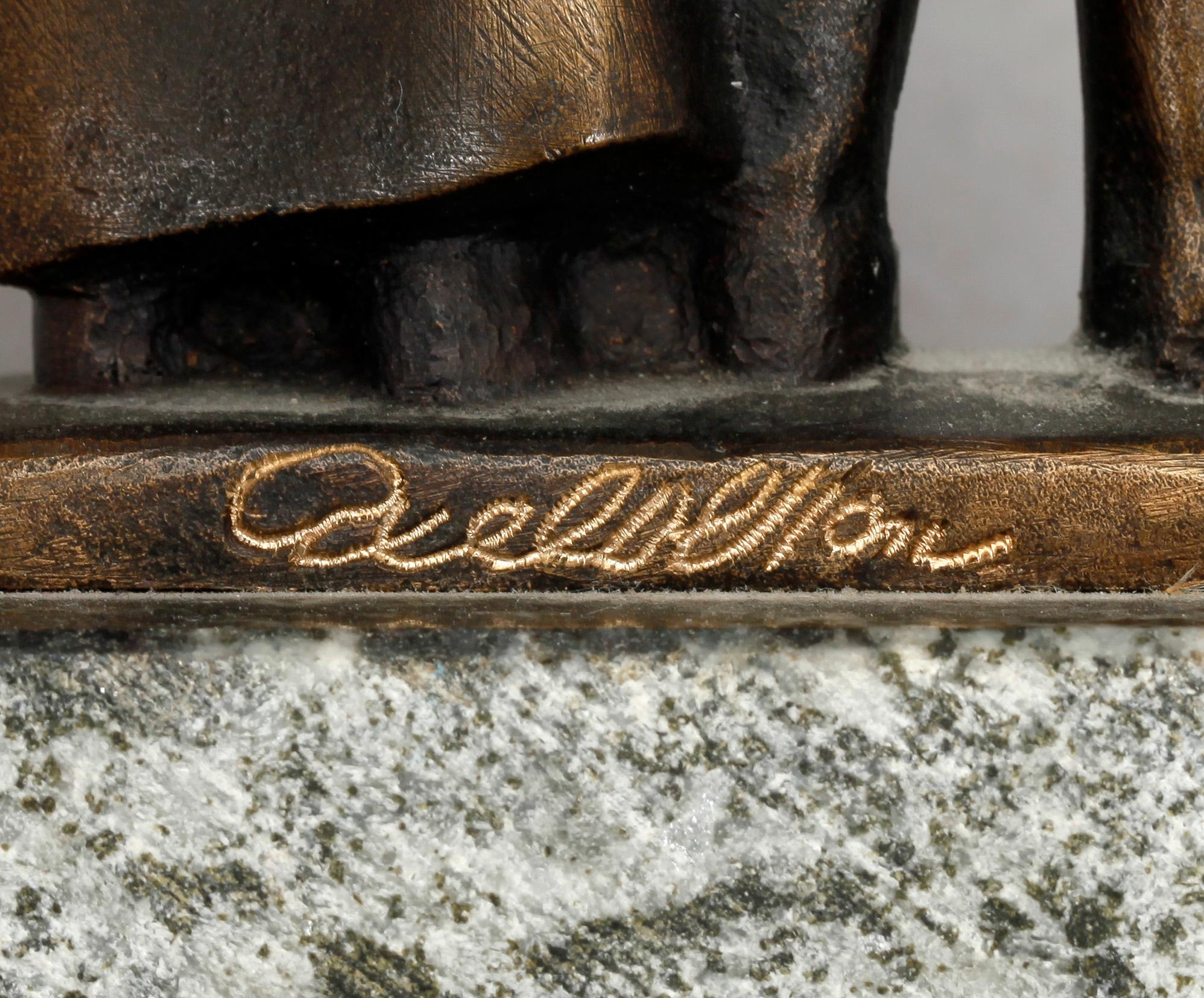 AXEL OLSSON, skulptur, brons. Signerad.