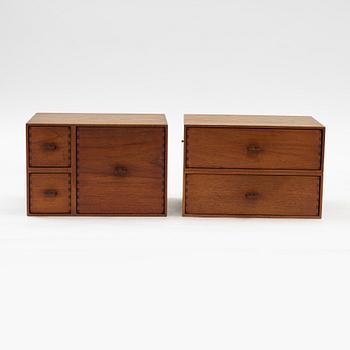 Uno & Östen Kristansson, a set of four modular cabinets from Luxus, second half of the 20th Century.