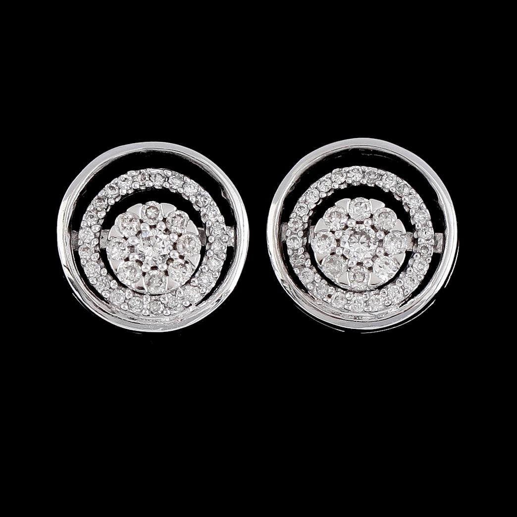 ÖRHÄNGEN, 1 par, 18K vitguld, diamanter tot ca 0.43 ct.