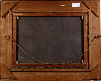 OKÄND KONSTNÄR, olja på duk, omkring sekelskiftet 1900. Bär sign.