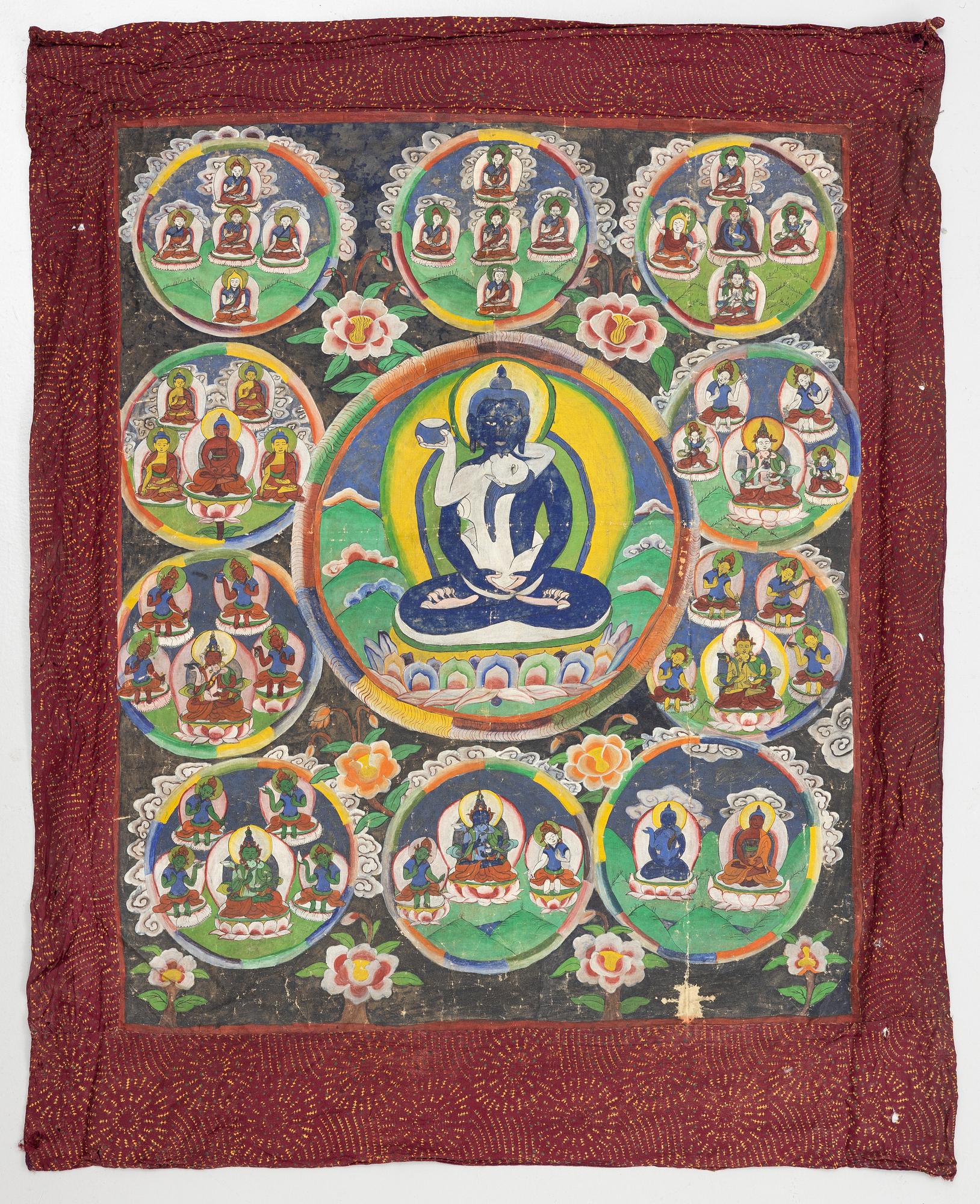 A Southeast Asian Thangka, 20th century.
