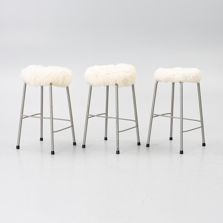 Stools, 3, latter half of the 20th century.