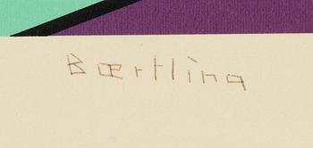 Olle Bærtling, silkscreen in colours, 1969-74, signerad HC XVII/XXV.