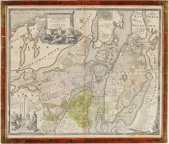 KARTA, kopparstick, "Accurater Grundris und Prospect der Kön Schwed Reich..."