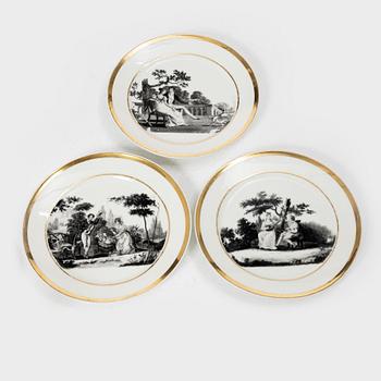 Service pieces, 15 pcs, Empire, first half of the 19th century.