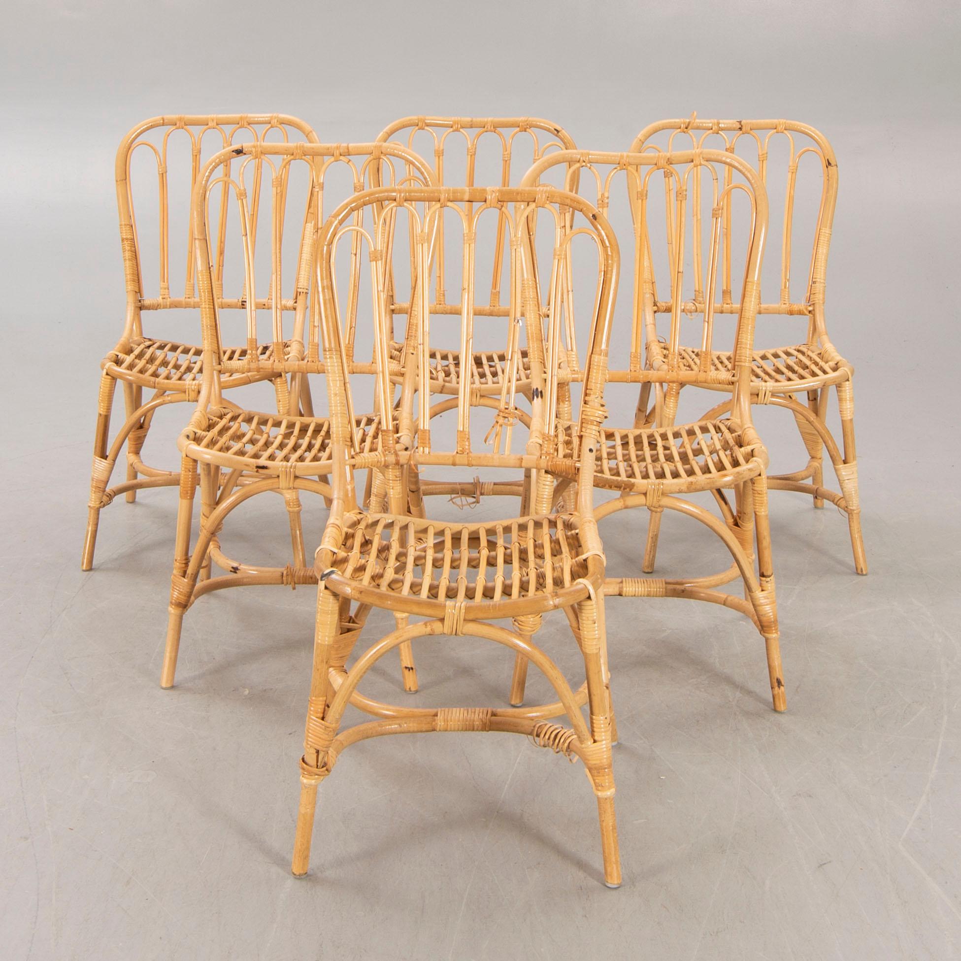 Josef Frank, stolar, 6 st, modellnr 1184 för Firma Svenskt Tenn.