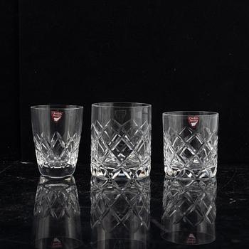 Gunnar Cyrén, glass service, 84 pieces, "Karolina", Olle Alberius, 12 pcs "Napoleon", Gunnar Cyrén, 24 pcs "Sofiero" Orrefors.