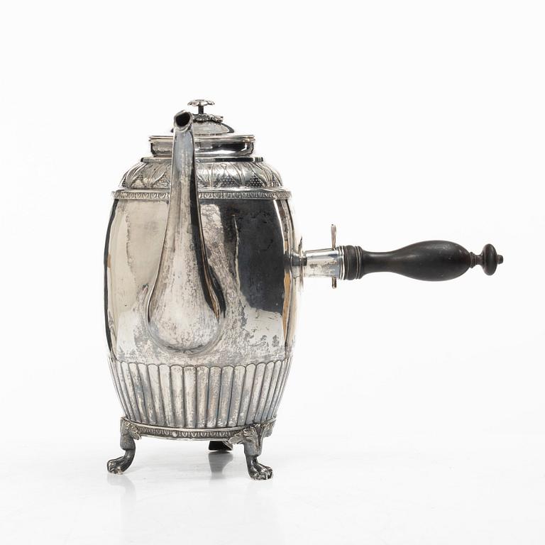 Johan Adolf Hamnqvist, a silver coffee pot, Åmål, Sweden, 1837.