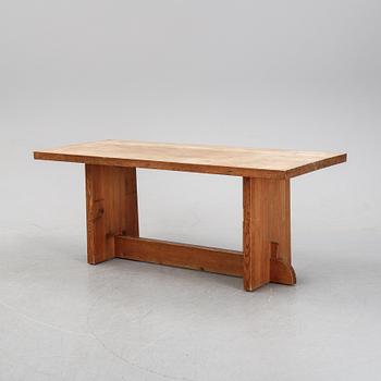 Axel Einar Hjorth, a stained pine "Lovö" table, Nordiska Kompaniet Sweden 1930's.