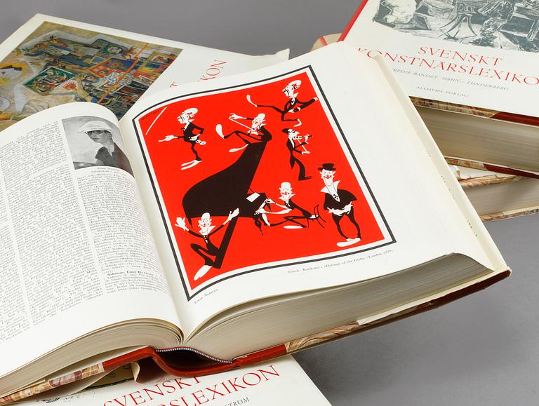 BOKVERK, volym I-V, "Svenskt Konstnärslexikon", Allhems Förlag, Malmö, 1952- 1967.
