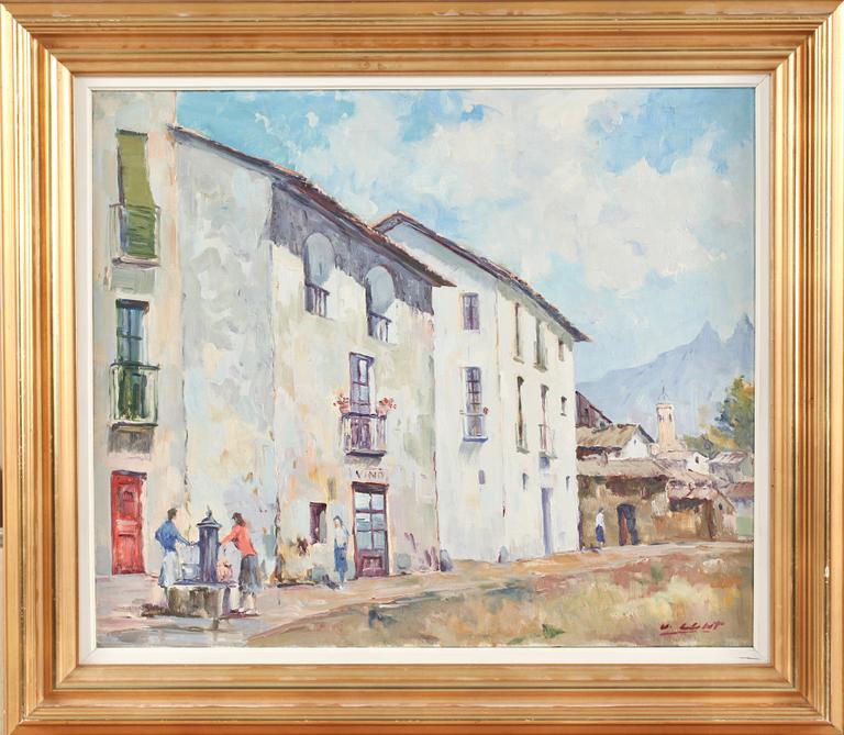 ANTONIO LLOBET, olja på duk, sign.